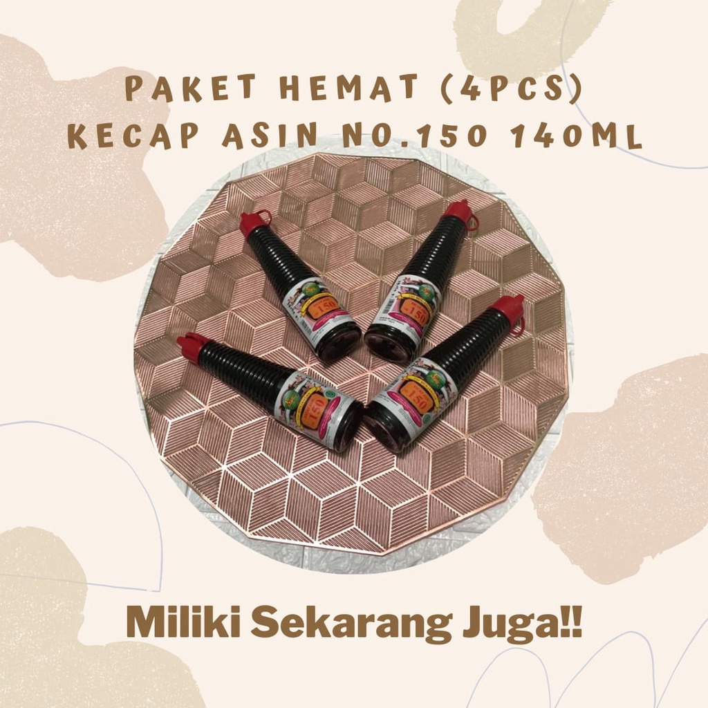 

PAKET HEMAT (4PCS) KECAP ASIN MENJANGAN NO.150 140ml