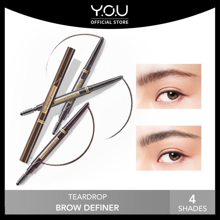 `ღ´ PHINKL `ღ´ Y.O.U eyebrow matic pensil alis teardrop smooth glide pencil hasil natural