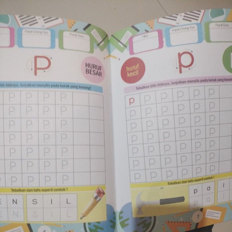 buku belajar menulis huruf jilid 2 (19x27cm)