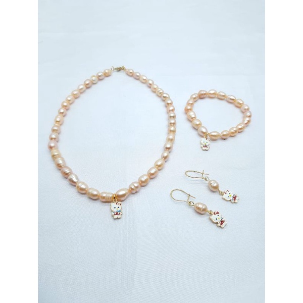 GELANG KALUNG ANTING ANAK MUTIARA LOMBOK ASLI