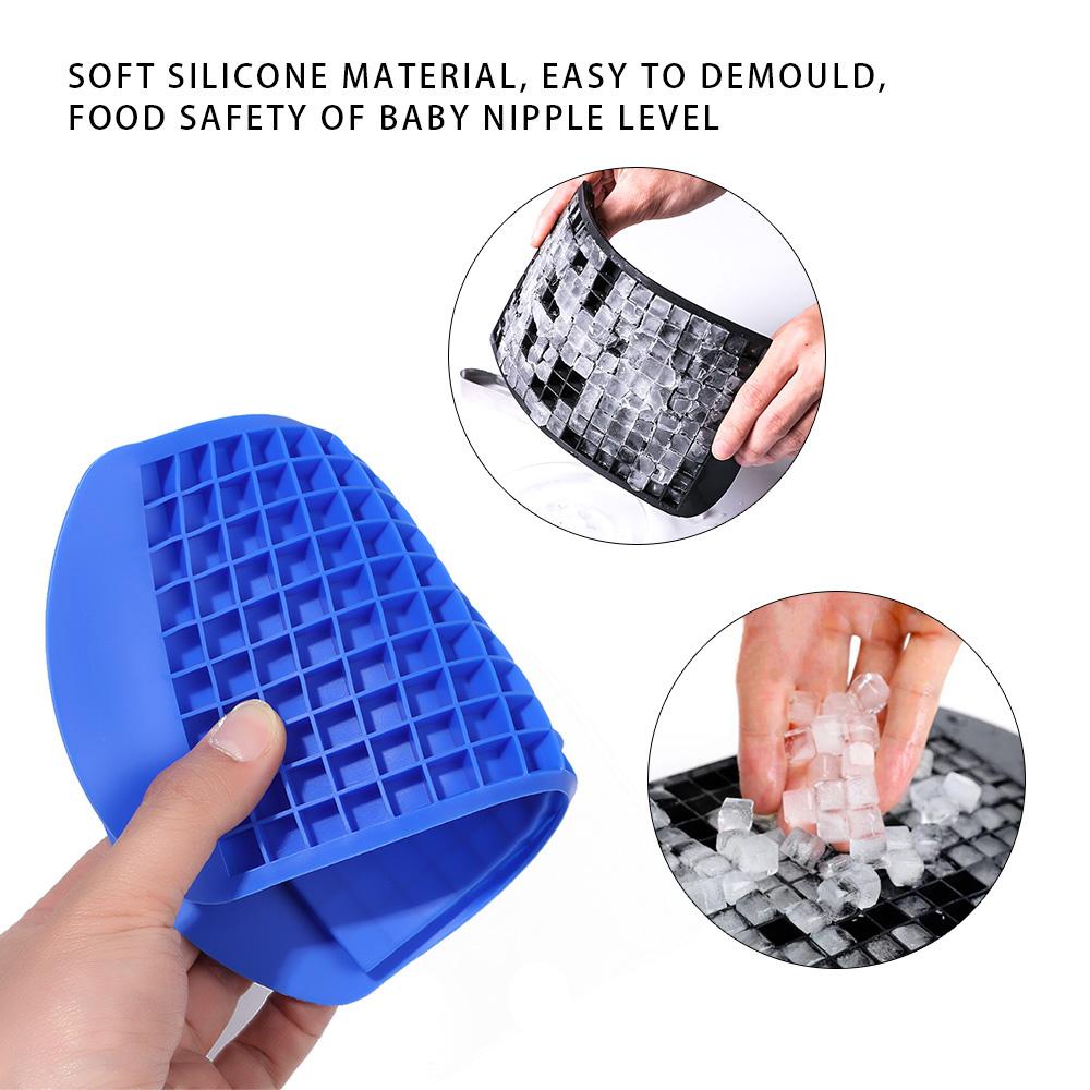 Solighter Ice Cube Tray Ice cream Lingkungan 160kisi Pembuat Es Silikon