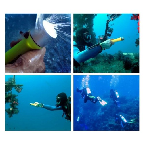Senter Selam Flashlight For Diving CREE 3W LED Lampu Anti Air Cahaya Tahan Dalam Laut Nyelam Light-7