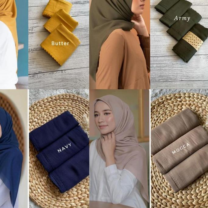 ✥ Hijab Voal Segiempat / Hijab Polos / Hijab Premium / Hijab Warna Soft / Hijab Murah / Hijab Instan
