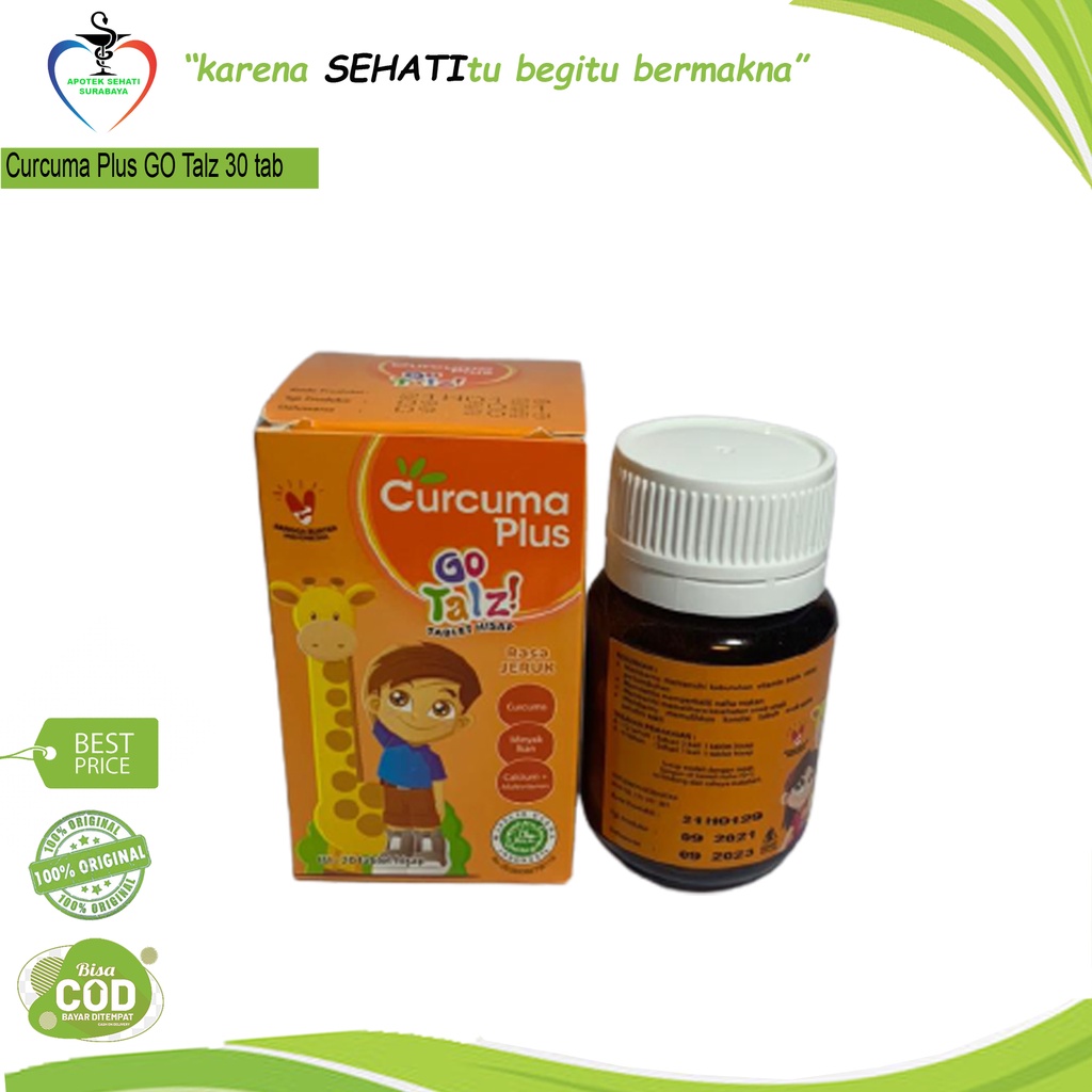 TERBARU Curcuma Plus Jeruk Go Talz Th Multivitamin &amp; Suplemen (20tab)