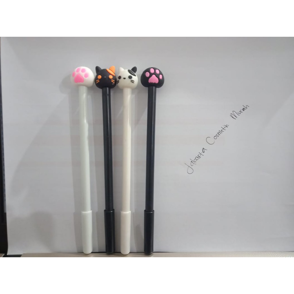 

PULPEN CAT PAW TINTA GEL BLACK 0.5MM KUCING LUCU - CAT BLACK