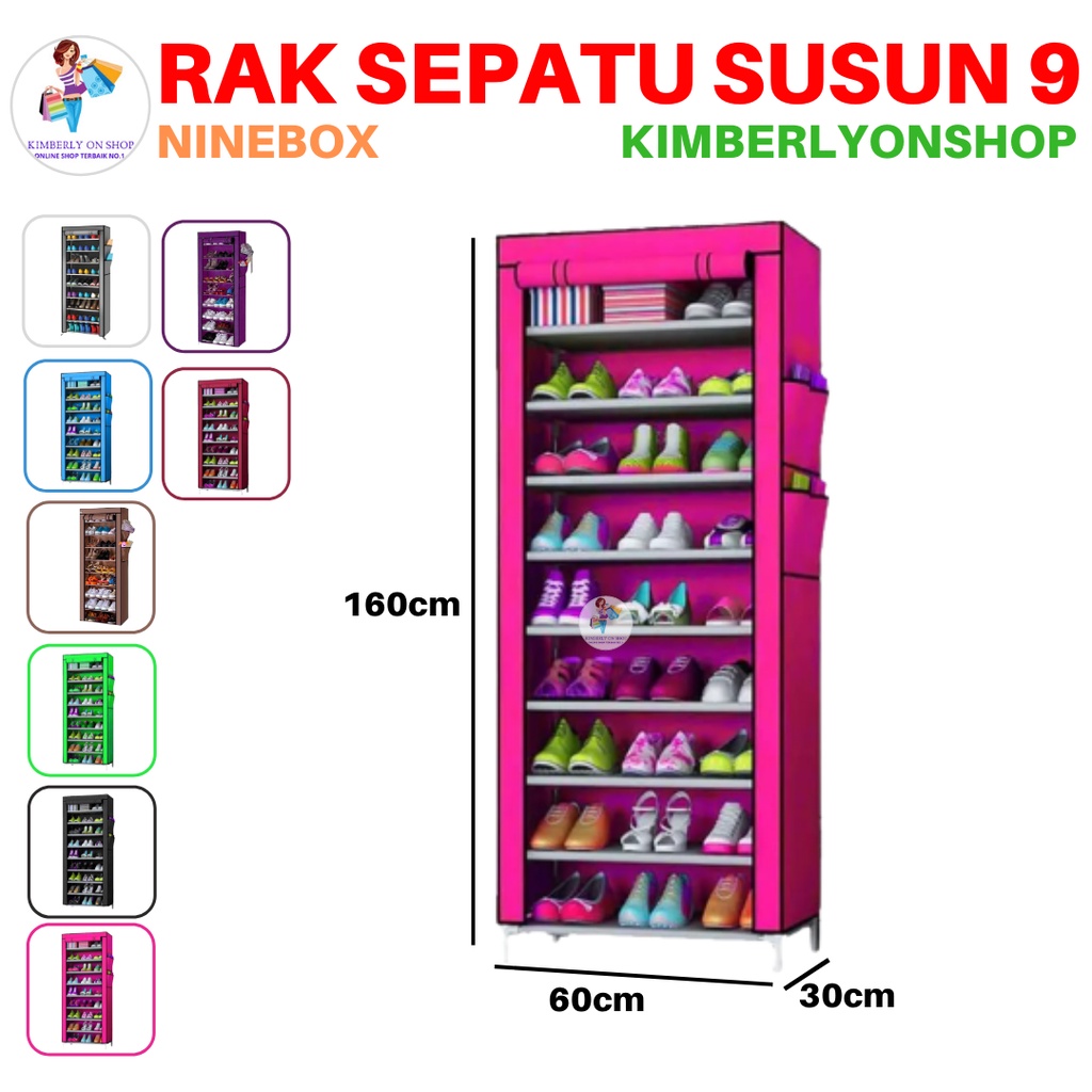 Rak Sepatu 10 Cover 9 Susun ( FREE ORKIM )