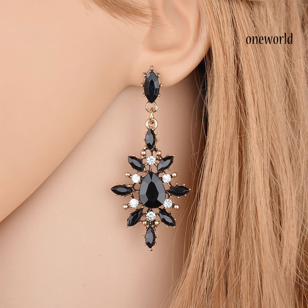 OW@ Retro Multi Teardrop Dangle Drop Earrings Piercing Eardrops Women Party Jewelry