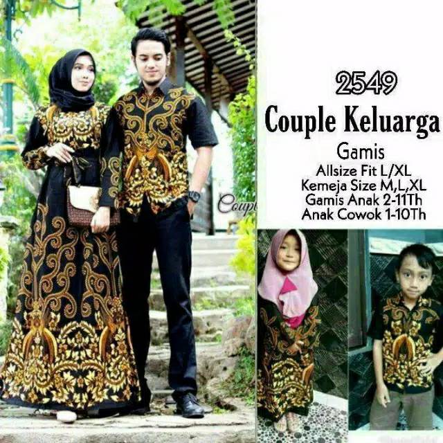 Batik Couple keluarga Modern bisa pisah Bahan Katun Kombinasi Simpel bikin nambah serasih