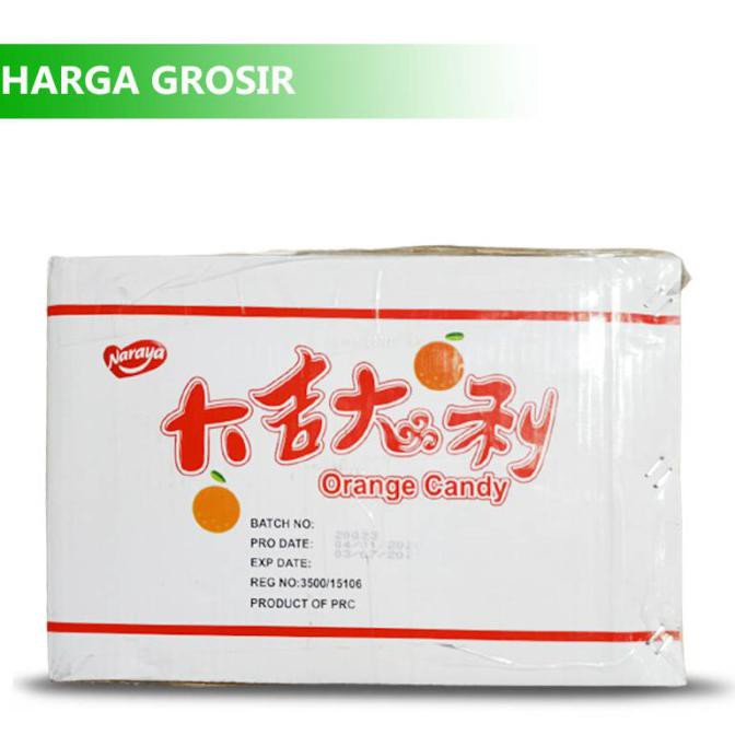 

Naraya Jelly Orange Candy 1dus - Permen Jeli rasa Jeruk 500gr isi 24