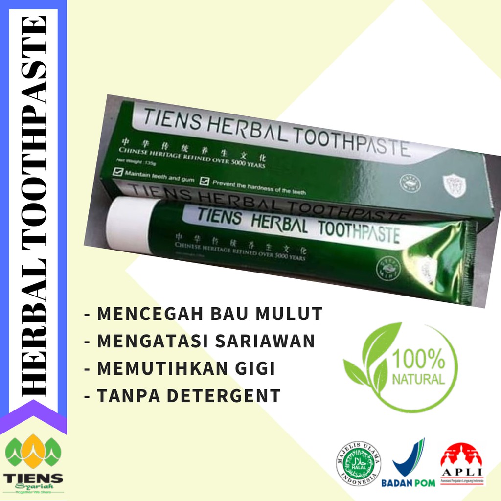 Tiens Tianshi Herbal Toothpaste Original Shopee Indonesia