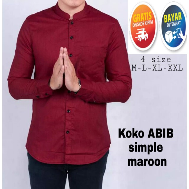 topfashion KEMEJA KOKO PRIA LENGAN PANJANG ABIB 5 WARNA