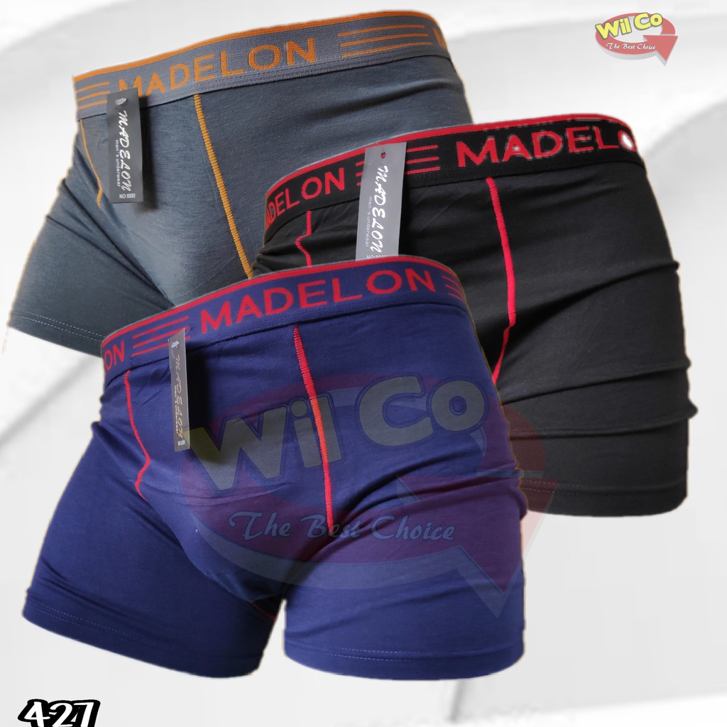 K427 - [Harga Per 1 Potong] CELANA DALAM [BOXER] PRIA MADELON SIZE M - XL