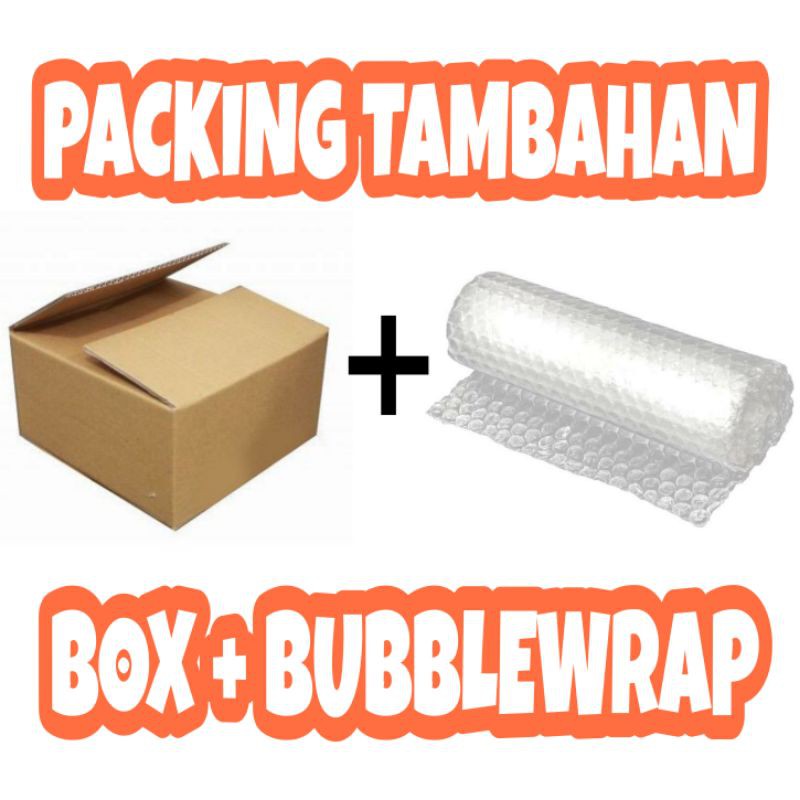 

packing tambahan dus dan bubblewrap / box tambahan / bubblewrap tambahan