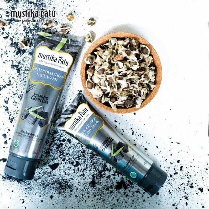 MUSTIKA RATU Anti Pollution Face Wash Bamboo Charcoal Sabun Wajah