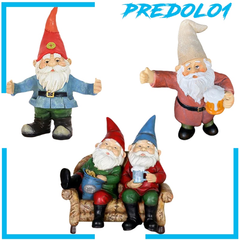 (Predolo1) Patung Gnome Untuk Dekorasi Taman / Outdoor