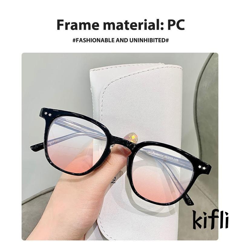 Kacamata Hitam,Wanita Model Frame,Hitam Gradasi Pink,Untuk Wajah Bulat