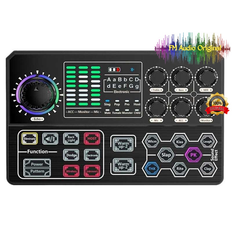 FM Audio Original / Pro Mixer Sound Card Bluetooth Live Broadcast Karaoke -   soundcard karaoke / so