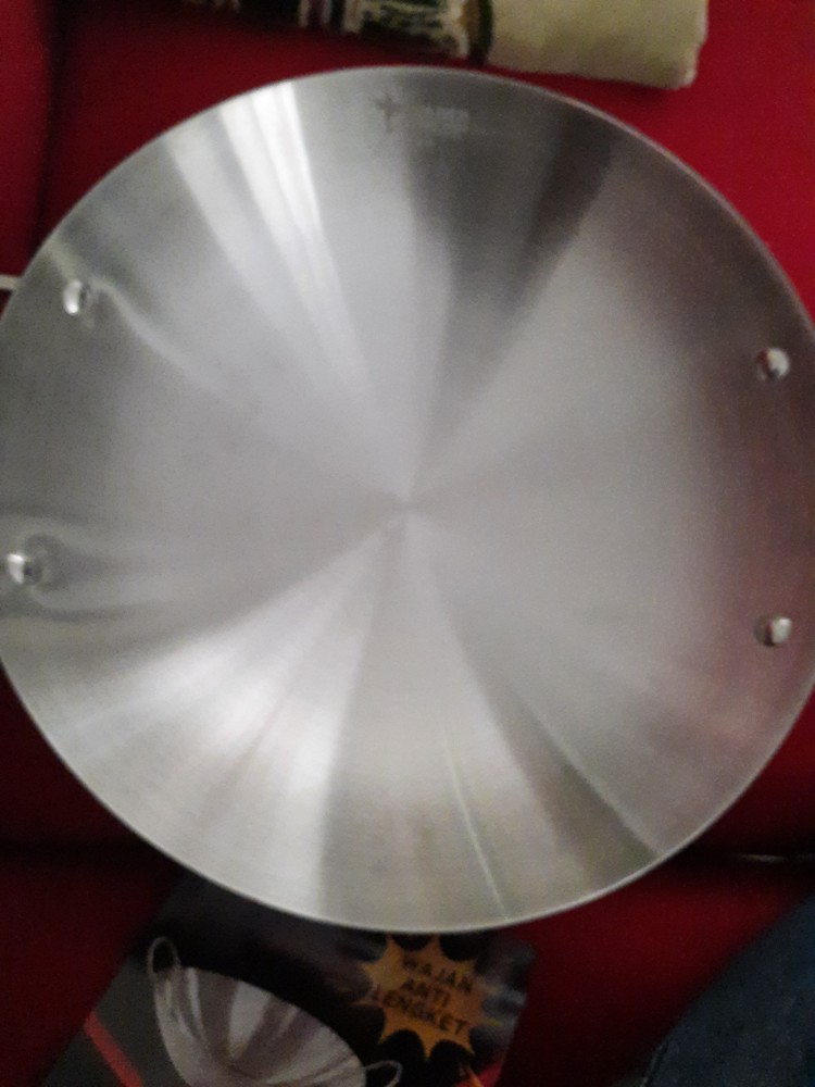 Wajan Golden Flying Fish Kuali Wajan Asian Wok Stainles Steel Anti Lengket 30cm 32cm Western Wok