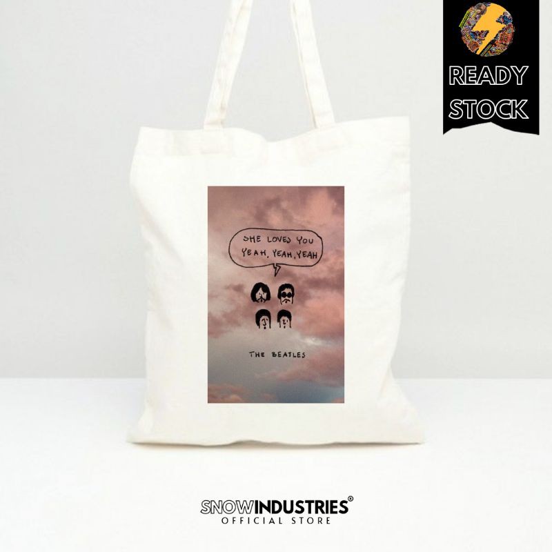 Tote Bag Wanita Pria Kanvas Baby Premium The Beatles