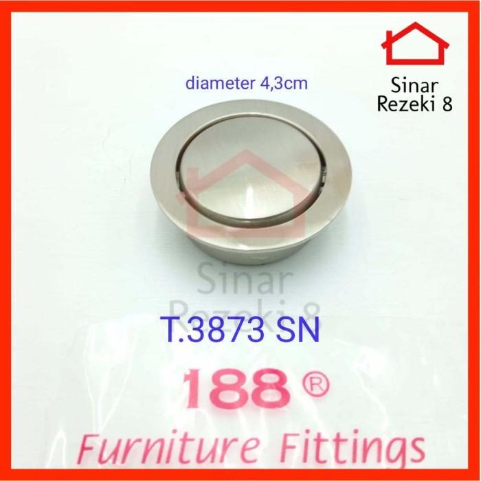 Handle Tanam Bulat 3873 Tarikan Aluminium Ring Hitam Knob Laci Lemari Kualitas Terjamin