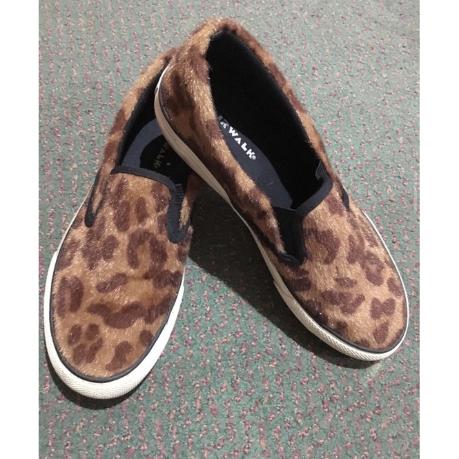leopard shoes slip on
