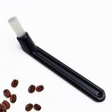 Brush Coffee Mesin Espresso Ukuran 15 Cm Angled Nylon Espresso Machine Group Head Brush With Spoon