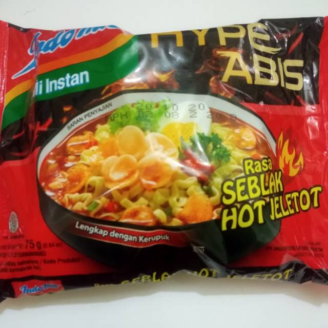 

INDOMIE HYPE ABIS RASA SEBLAK HOT JELETOT