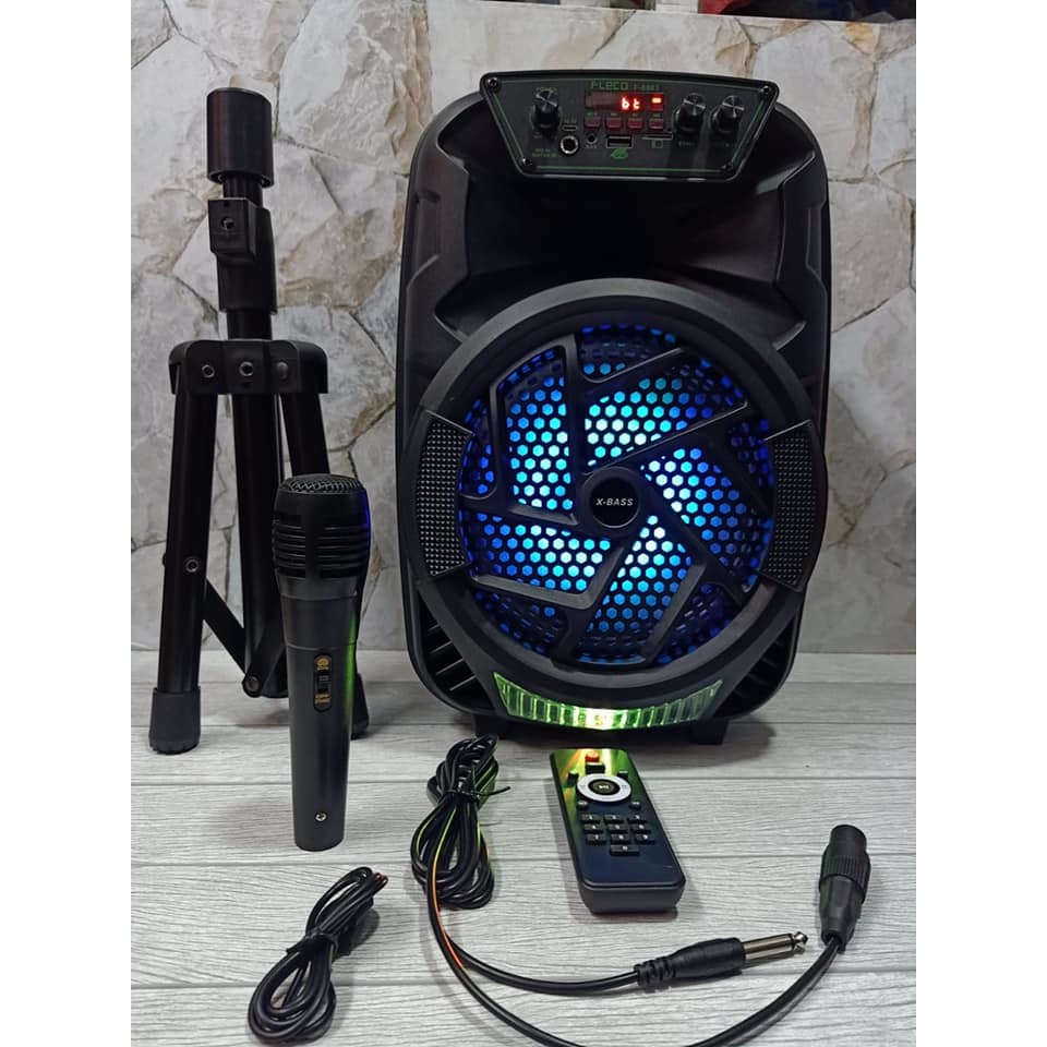 SPEAKER BLUETOOTH KARAOKE FLECO F 8863 STAND PLUS MIC &amp; REMOTE CONTROL