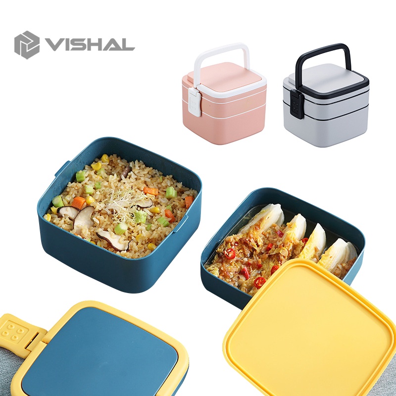 VISHAL Portabel Tempat makan 1300ml Kotak Makan - Lunch Box Set BPA FREE VS-64