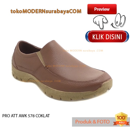 Sepatu pria casual karet slip on pantovel tanpa tali anti air