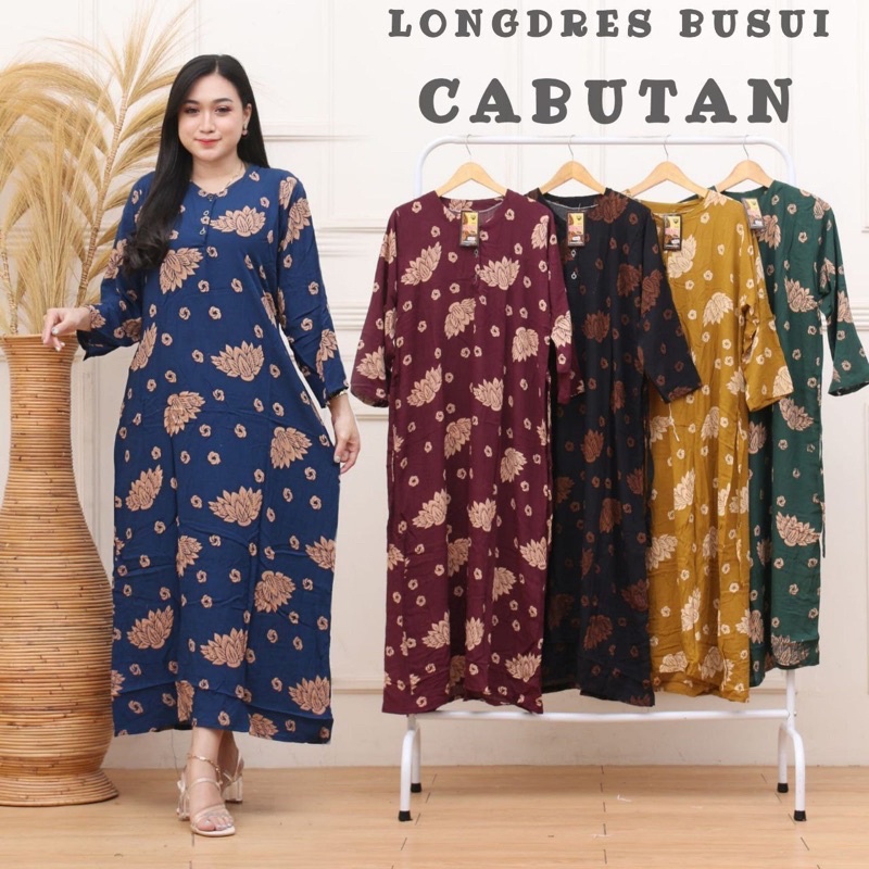 daster rayon panjang busui sematakaki best seller-LONGDRESS CC