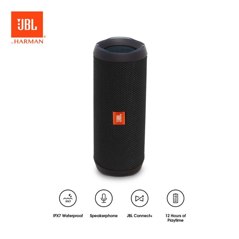 JBL FLIP 4 PORTABLE SPEAKER BLACK Original