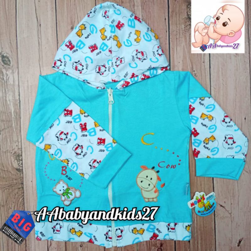 PRODUK TERBARU DAN TERLARIS!!! MOS GIFT Jaket Bayi 0-24Bulan Model Topi Bahan Nyaman Berkualitas