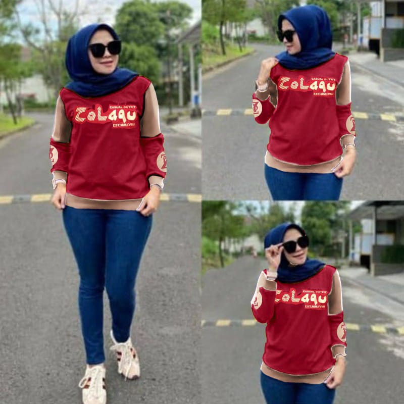 INDOBEST SWEATER BAJU ZERO LEGNA PANJANG WANITA / BLOUSE ATASAN