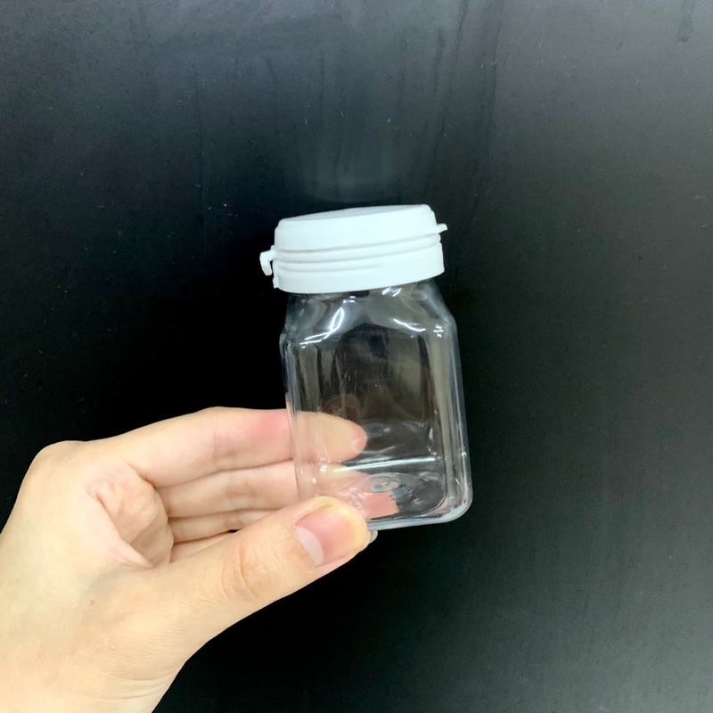 Botol KAPSUL KOTAK KECIL 60ml tablet vitamin herbal plastik 60 ml muat 30 kapsul