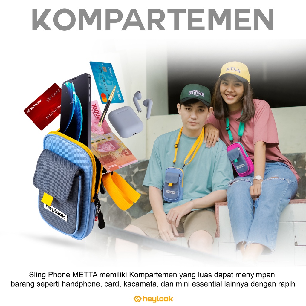 HEYLOOK Project - Sling Phone Bag METTA Sling Pouch Wallet Pria Wanita Sling Pouch