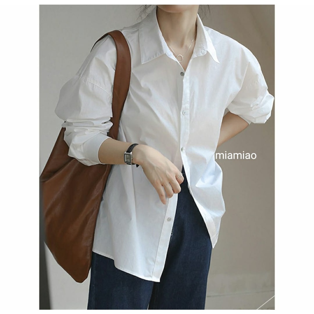 JEAN shirt/ kemeja wanita overz/pakaian wanita modis polos