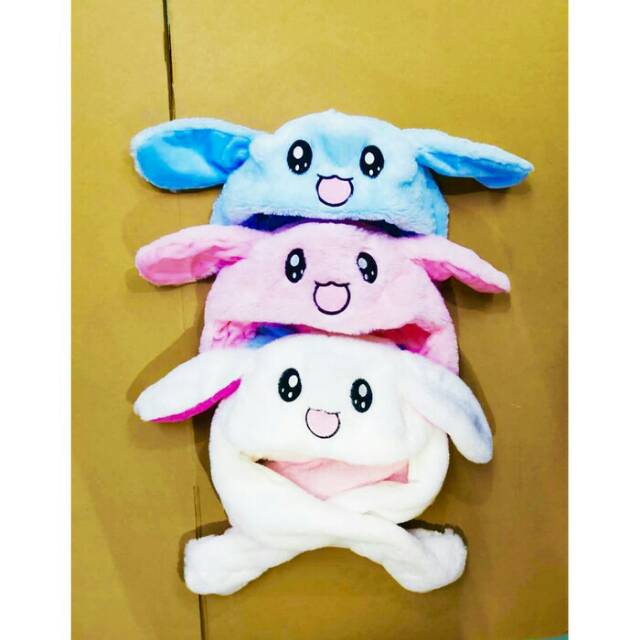 Topi Boneka Bunny Hat Non LED - Rabit Hat Dance / Topi Bergerak