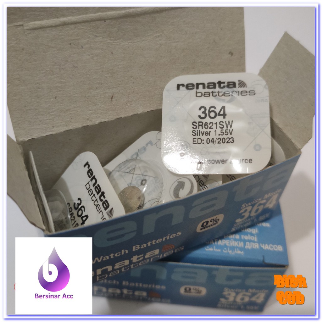 BATTERY BATREI BATERE RENATA SR621SW RENATA 364 ORIGINAL