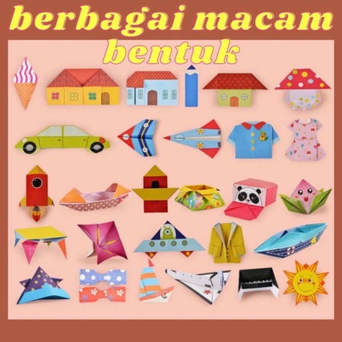 folding character m7 origami paper edukasi kreatifitas anak