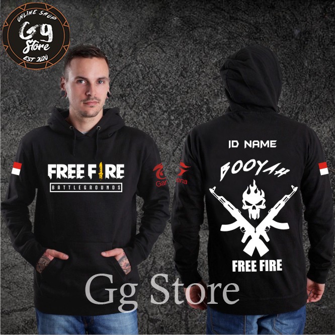 JAKET FREE FIRE JAKET FF GRATIS ID NAME+GRATIS MASKER JAKET CUSTOM