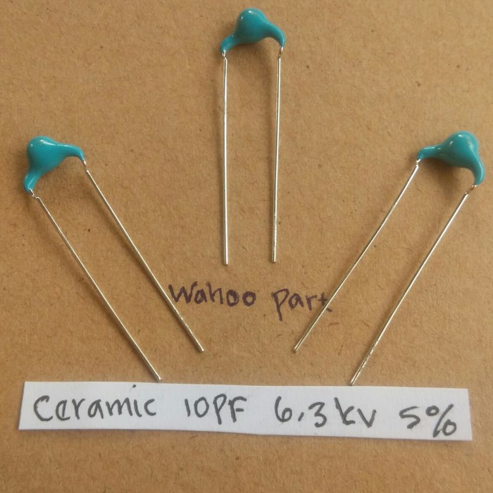 Capacitor ceramic 10pf 6,3kv 5%