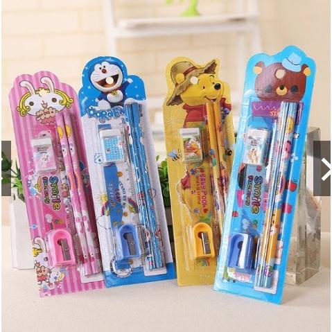 

New!! MINI STATIONERY SET ALAT TULIS SEKOLAH 5in1 PENSIL ATK SET 5in1