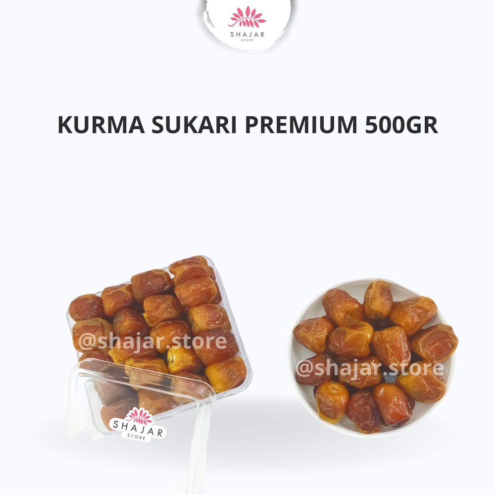 

Kurma Sukari Premium 500gr / sukkari berkualitas jumbo empuk lembut lumer/ bahan resep JSR