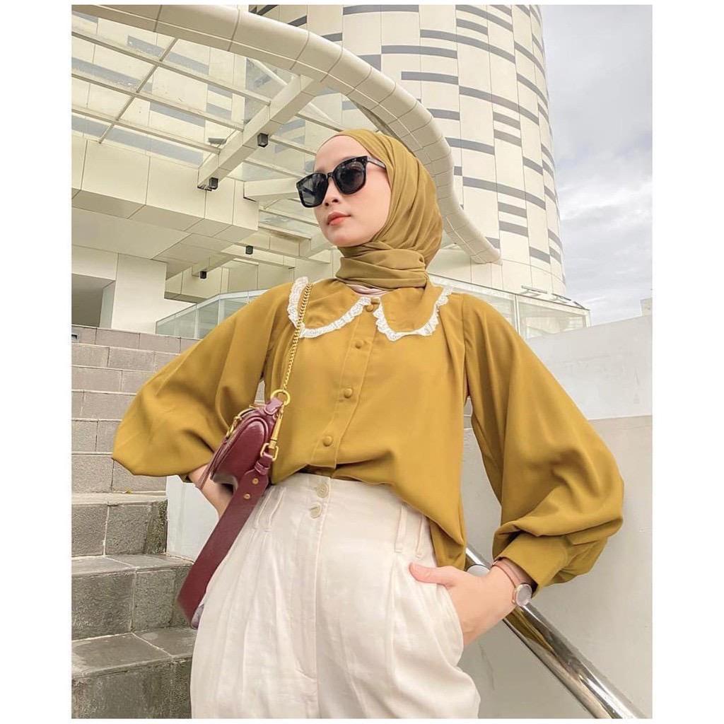 1KG MUAT 5PCS | NARINA BLOUSE BASIC SHIRT TOP RUFFLE HITS FASHION OOTD SELEBGRAM WANITA MASA KINI