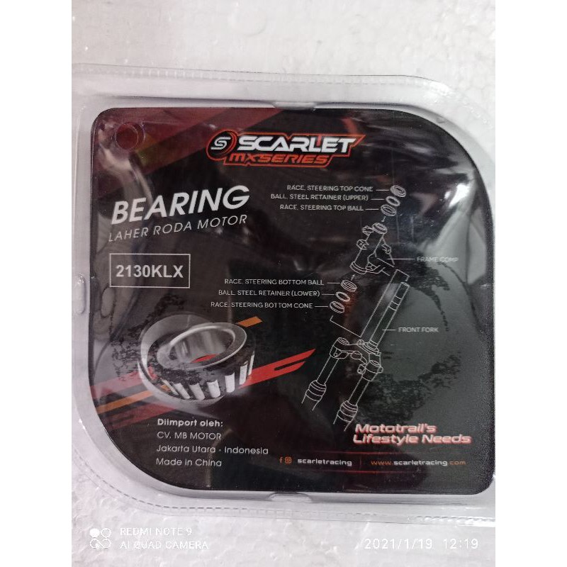 bearing komstir Klx 150 scarlet
