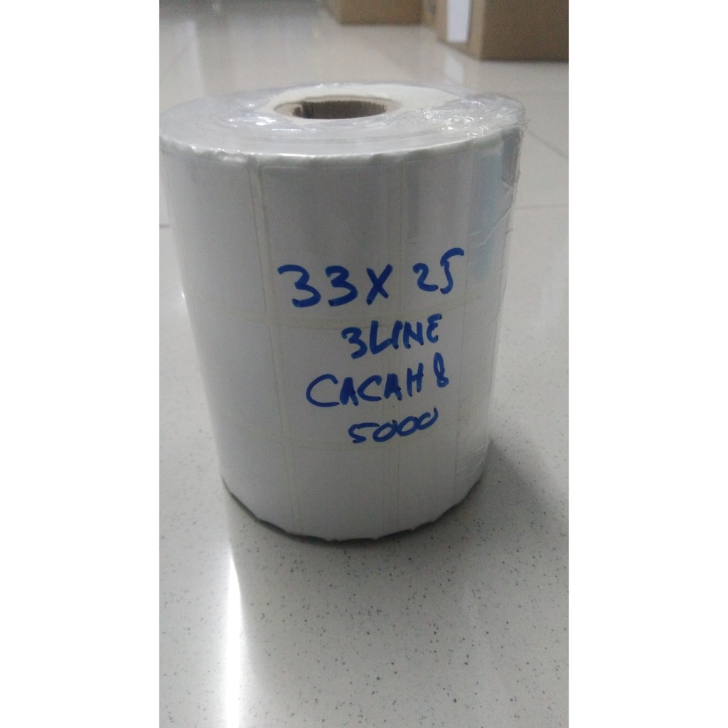 

STICKER LABEL BARCODE SEMICOATED UKURAN 33X25