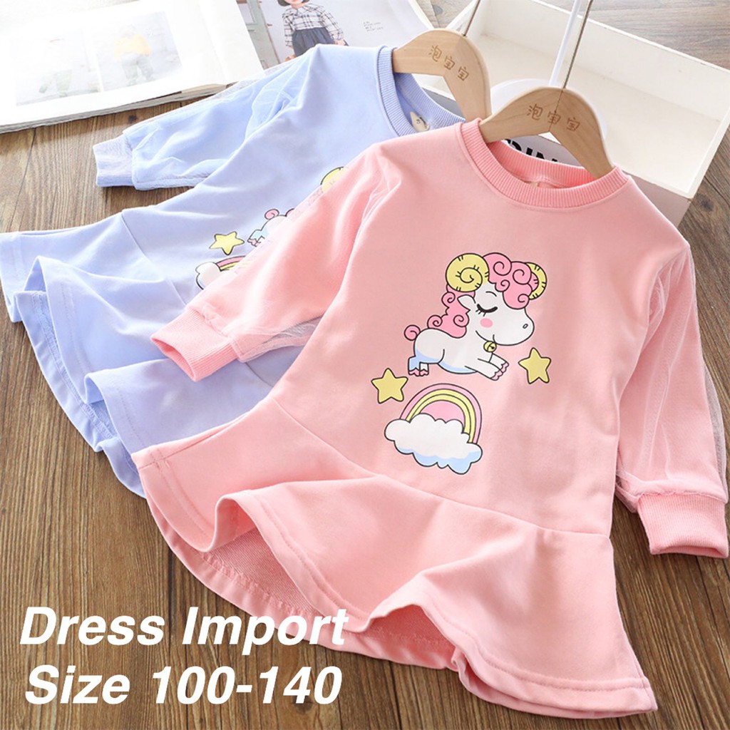 (LOLI-JKT) BD-61 DRESS ANAK CEWEK MOTIF SHEEP 100-140