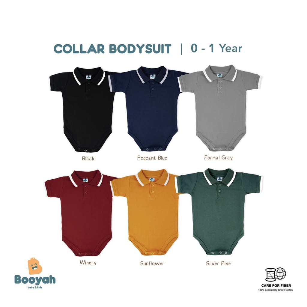 Polo shirt Collar Bodysuit (0-1 Tahun) Booyah Baby &amp; Kids Baju Kodok Bayi Newborn Baju Bayi Arevyonlineshop