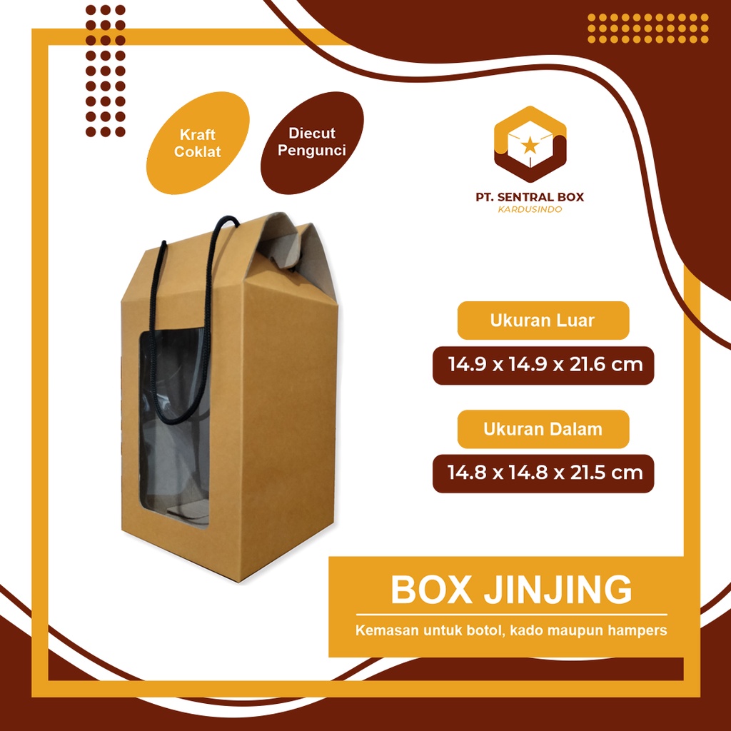 

Box jinjing tali (15 x 15 x 22 cm) kuker 500 gr isi 3 toples - Tas/Hampers/Kardus/Karton/Polos/Packing